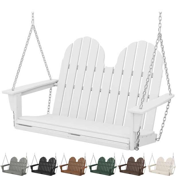 POLYWOOD® Vineyard Adirondack 48" Swing - ADSW600 Porch Swing POLYWOOD®