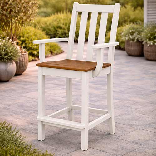 POLYWOOD® Vineyard Counter Arm Chair - Select Accents - VND231 Chair POLYWOOD®