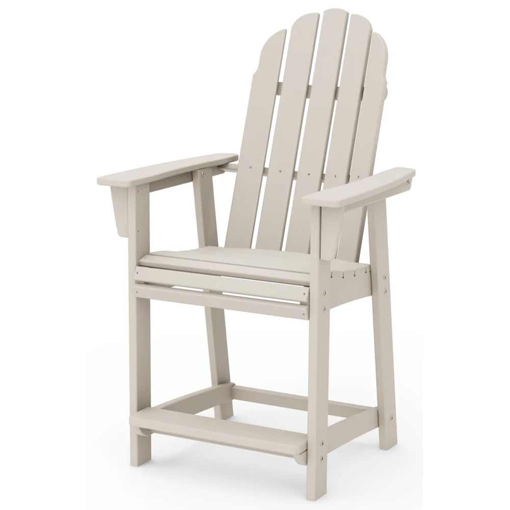 POLYWOOD® Vineyard Curveback Adirondack Counter Chair - ADD601