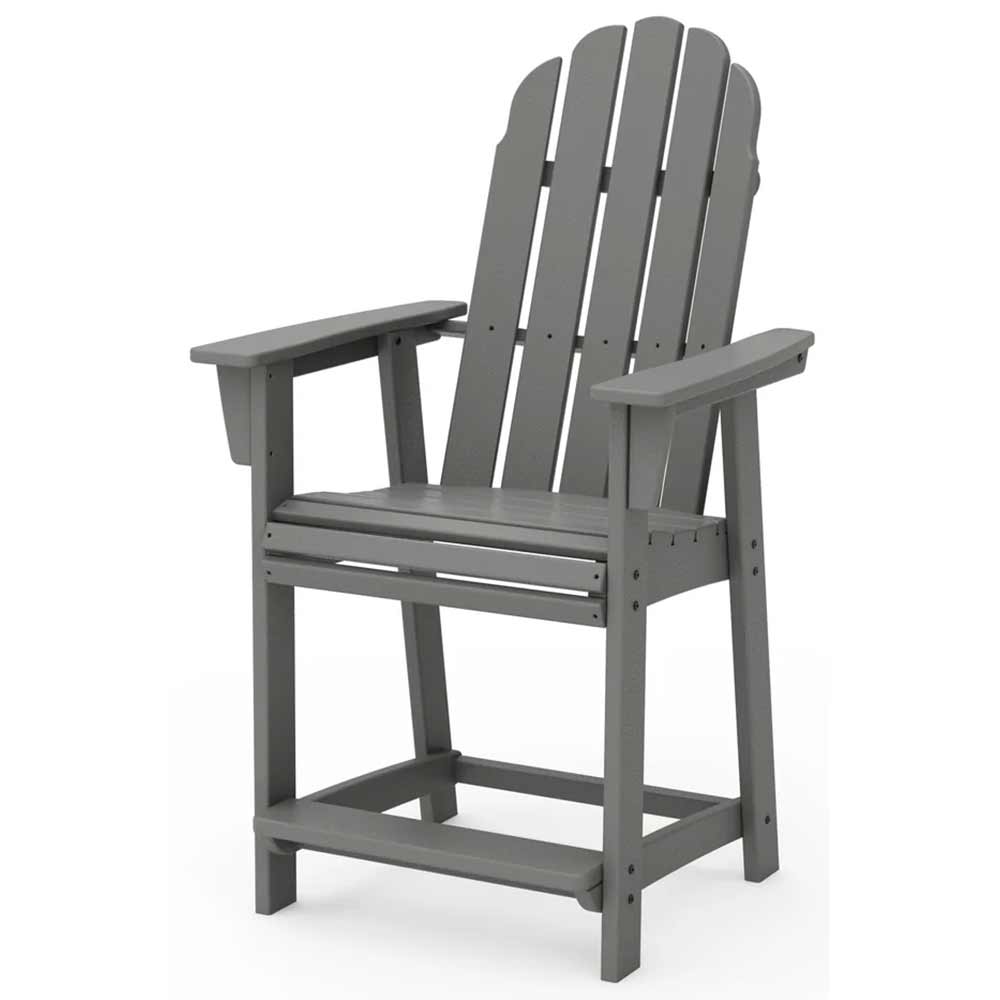 POLYWOOD® Vineyard Curveback Adirondack Counter Chair - ADD601