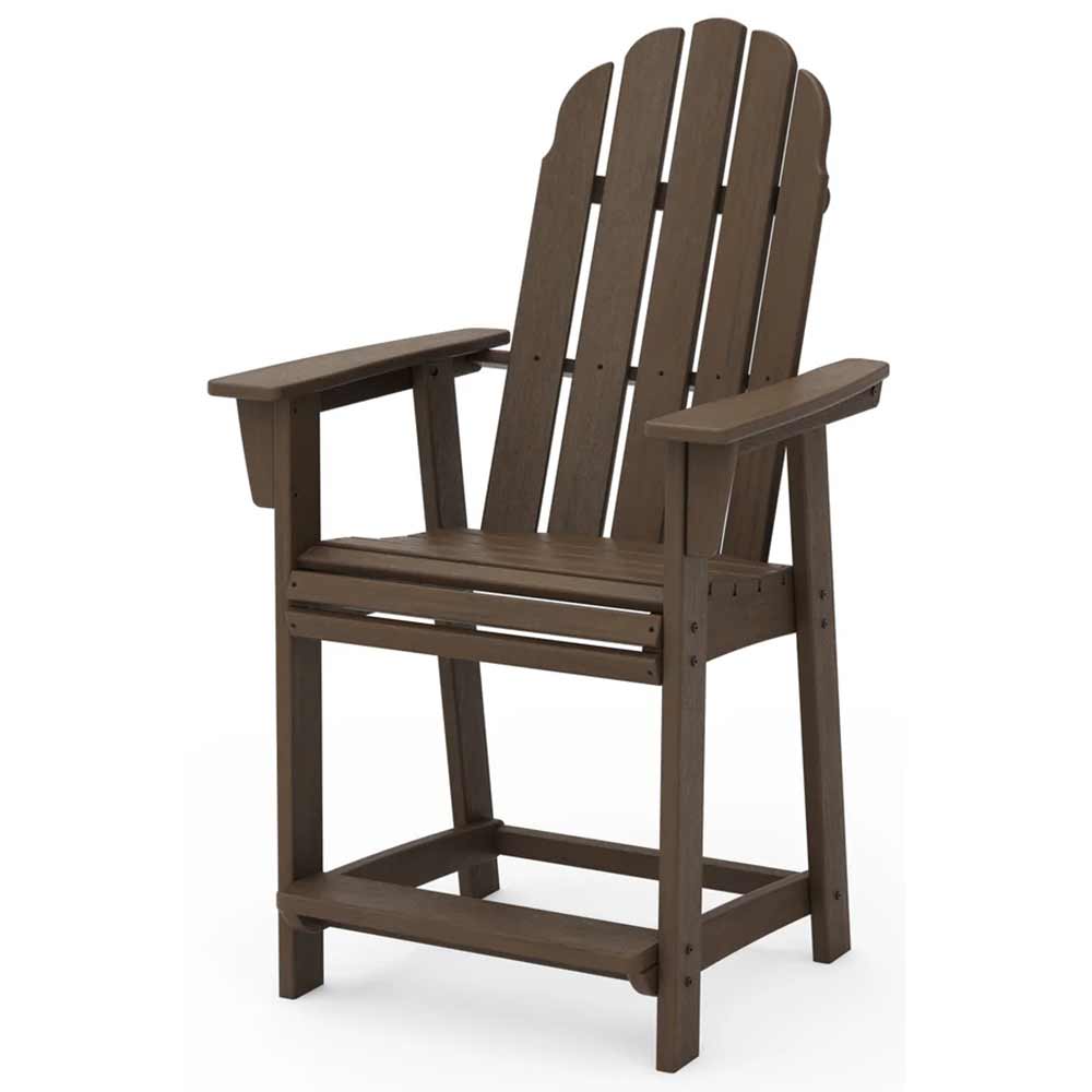 POLYWOOD® Vineyard Curveback Adirondack Counter Chair - ADD601