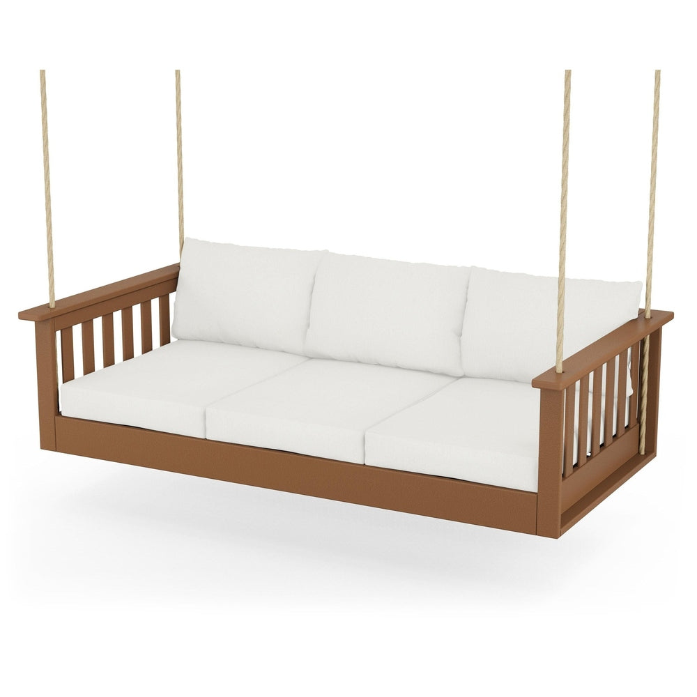 Vineyard Daybed Swing - Teak / Natural Linen