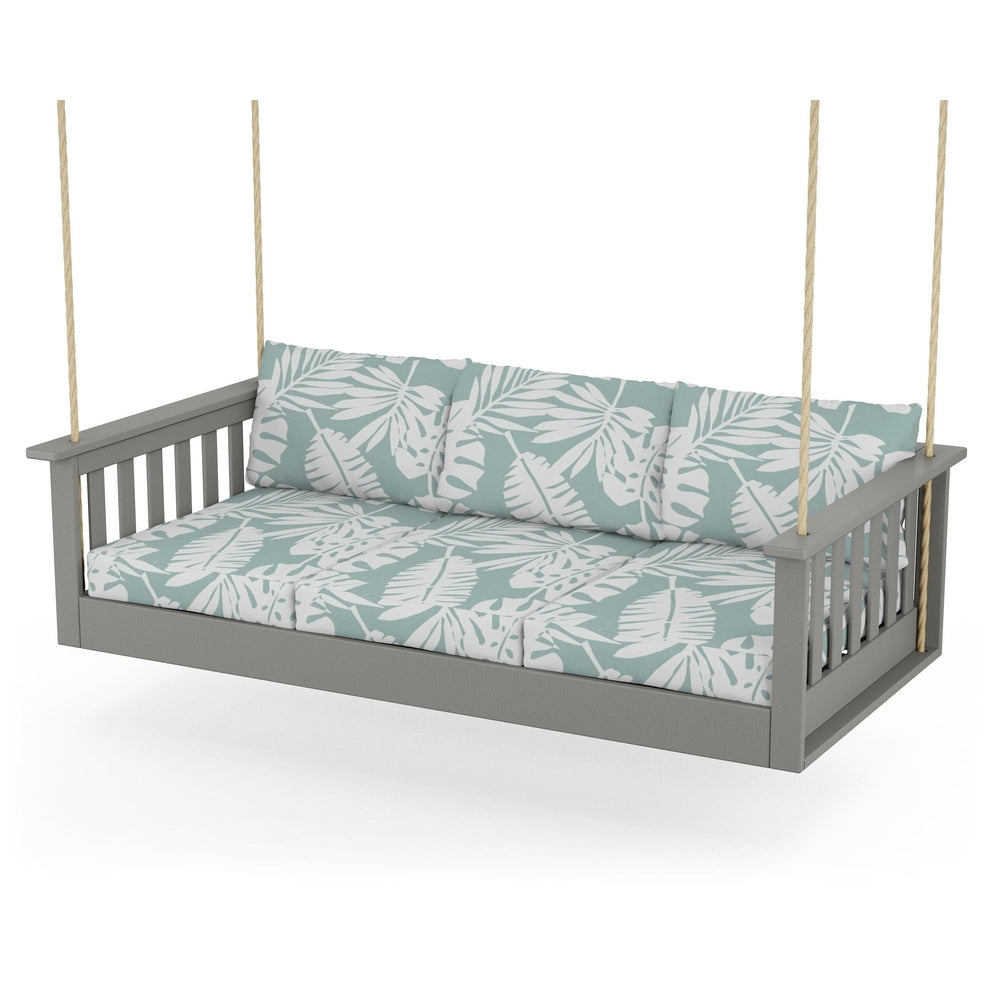Vineyard Daybed Swing - Slate Grey / Leaf Glacier Spa