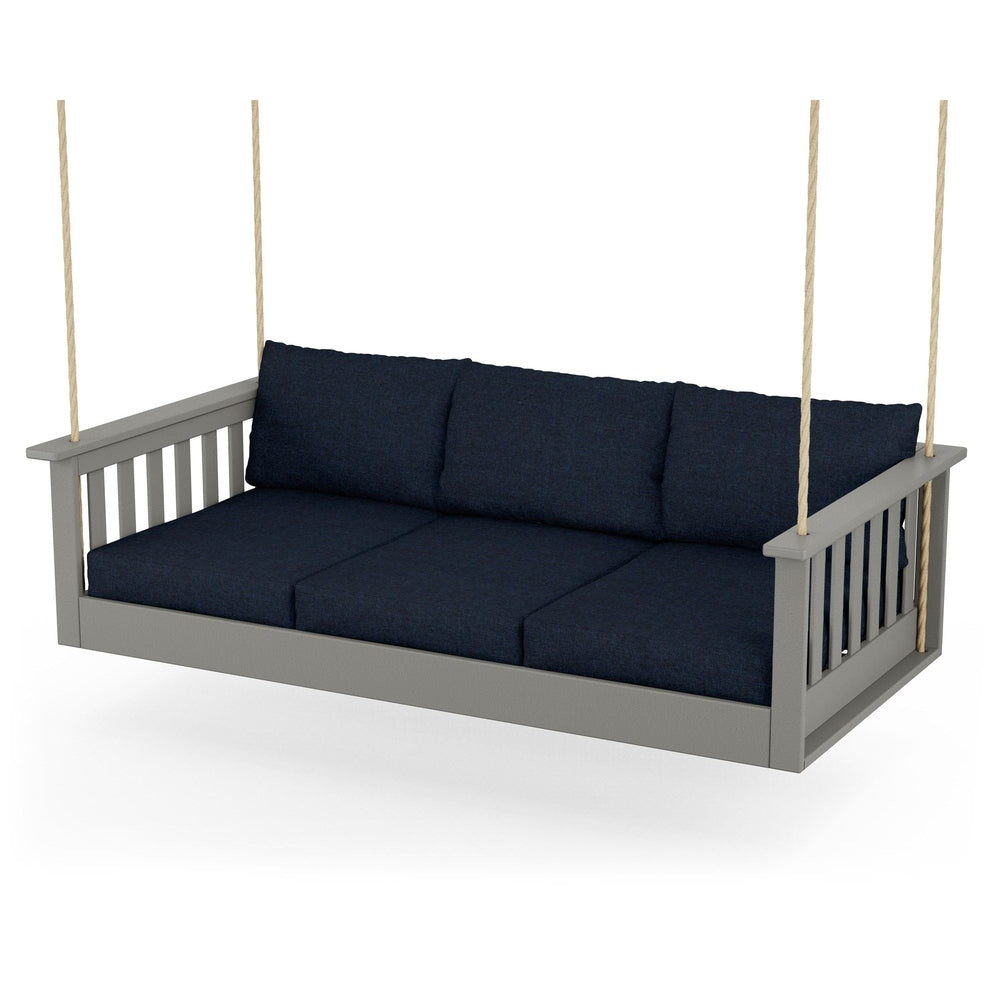 Vineyard Daybed Swing - Slate Grey / Marine Indigo