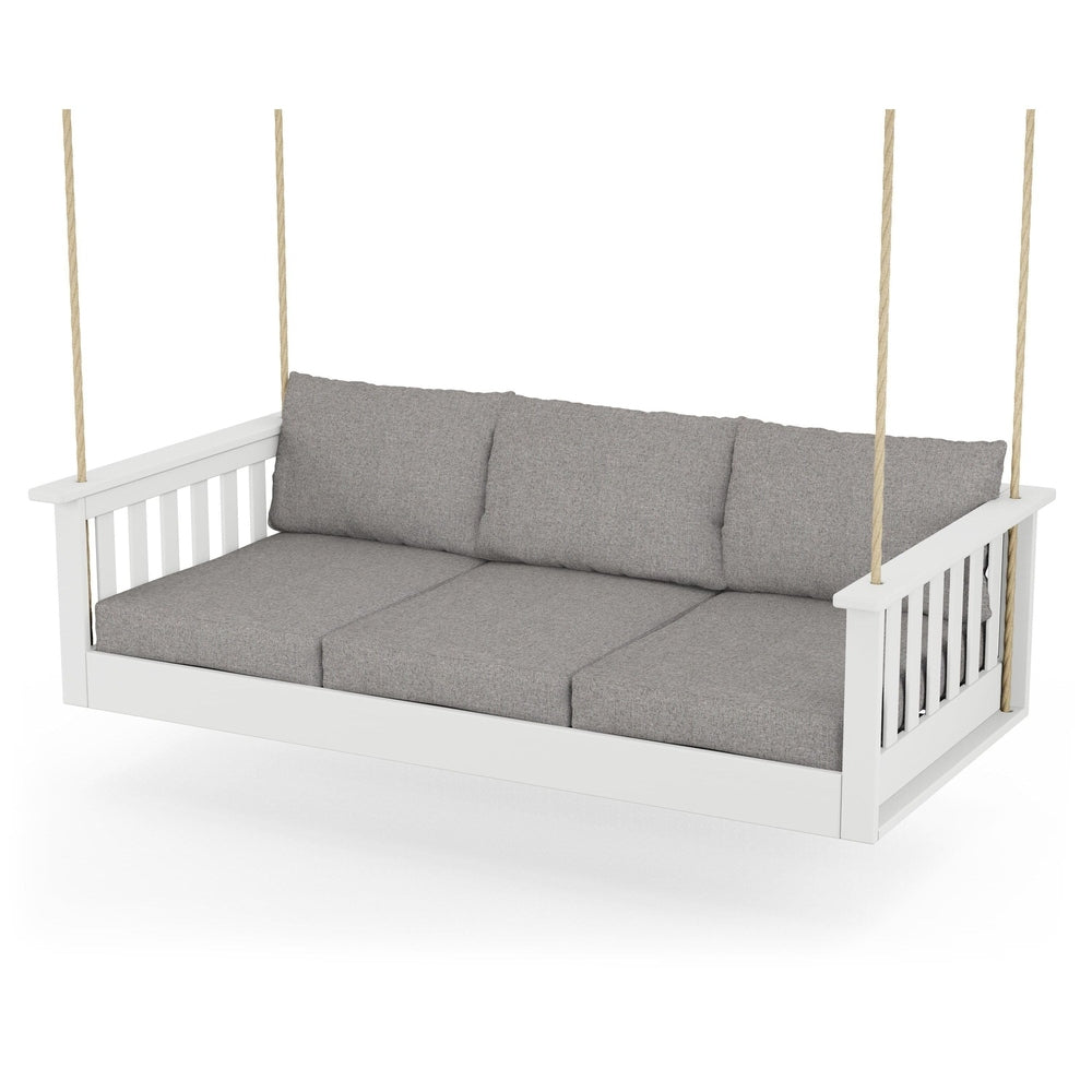 Vineyard Daybed Swing - White / Grey Mist