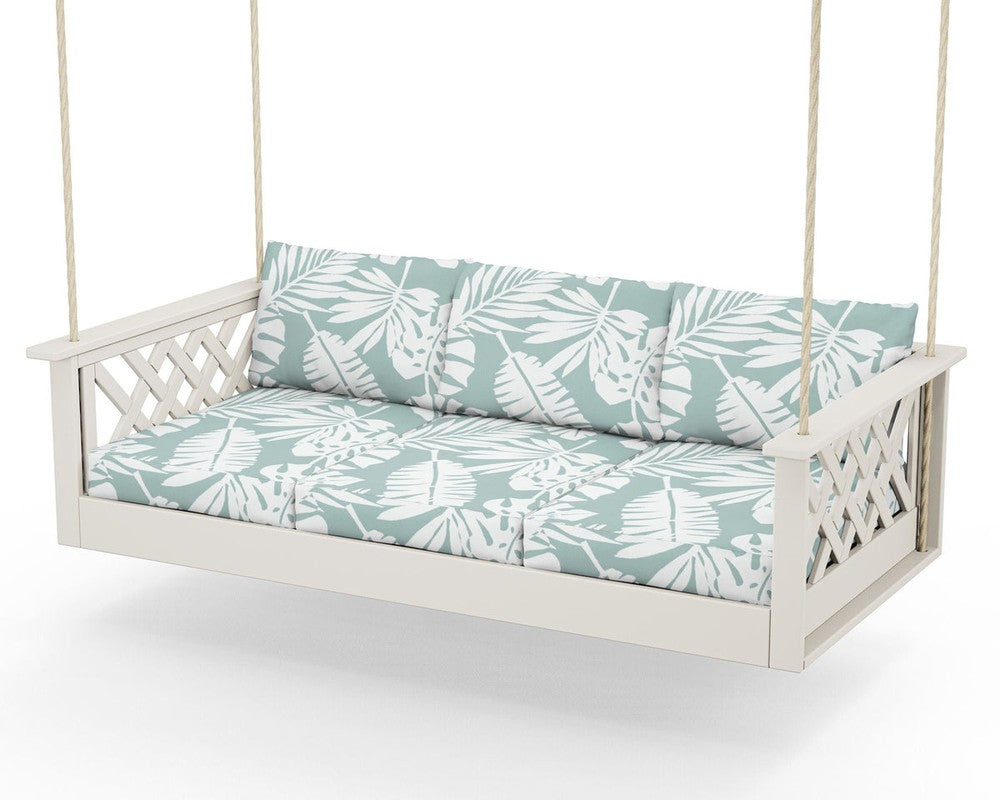 Wovendale Daybed Swing - Sand / Leaf Glacier Spa
