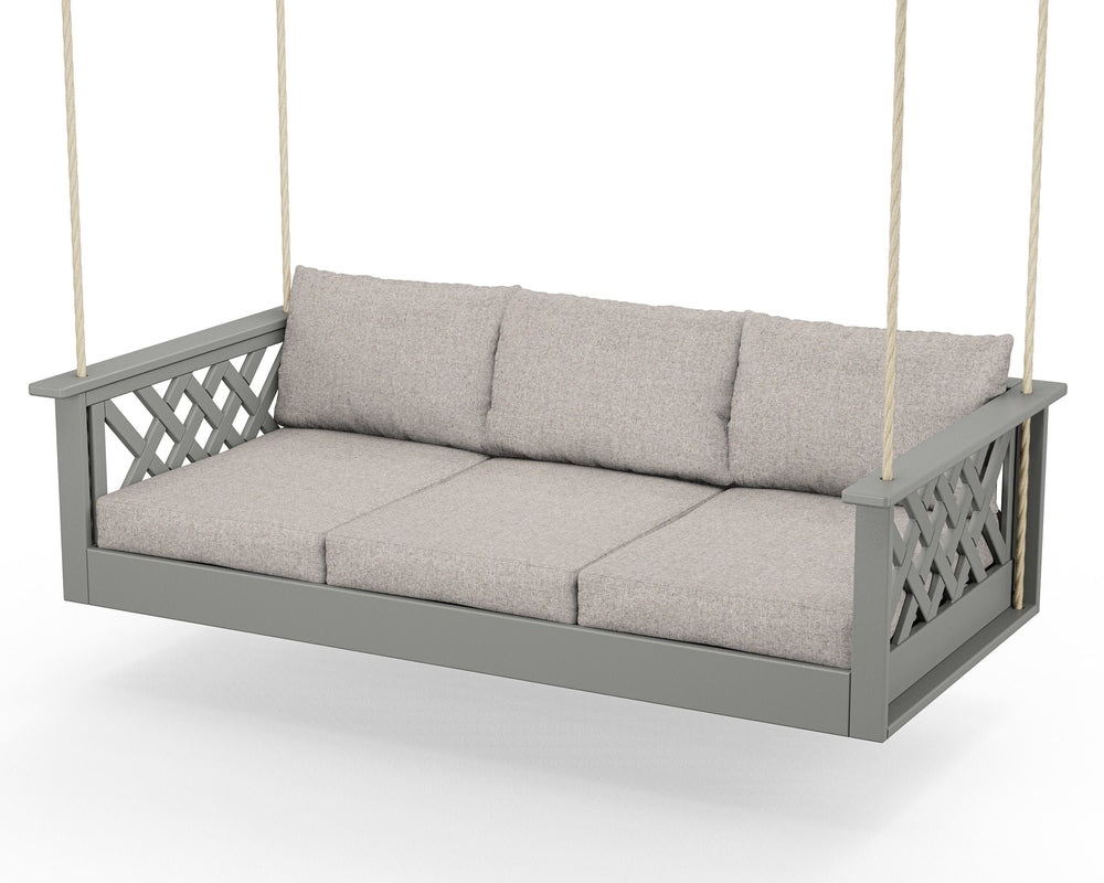 Wovendale Daybed Swing - Slate Grey / Weathered Tweed