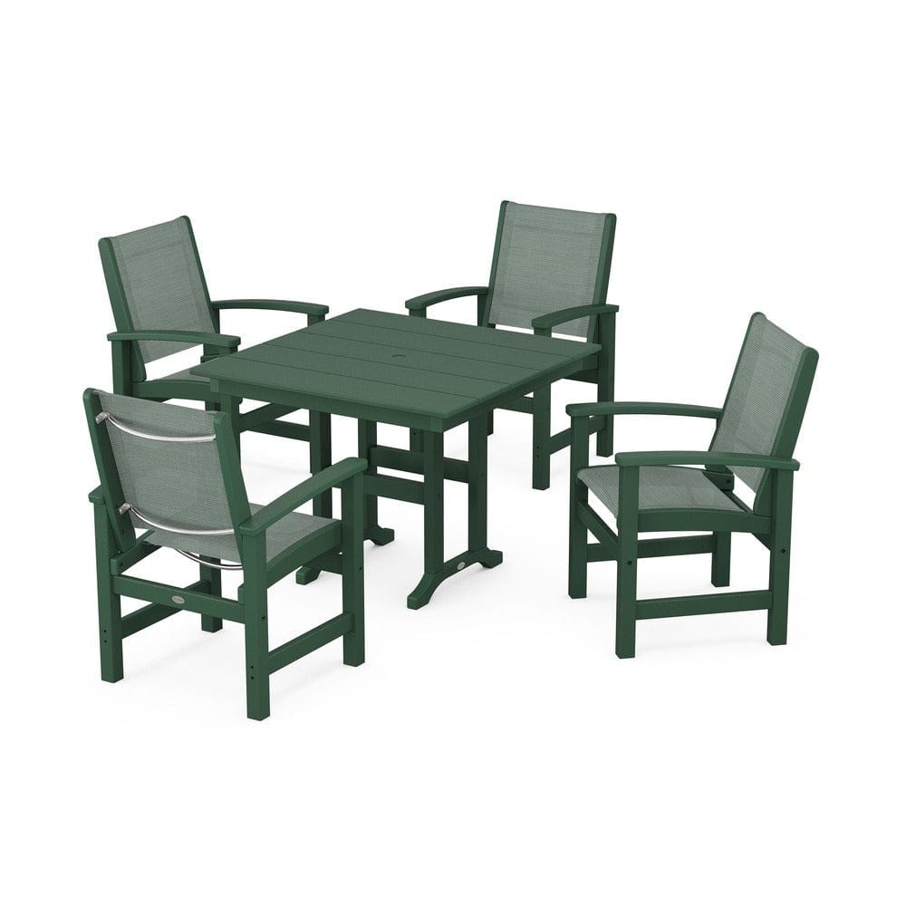 POLYWOOD® - Coastal 5-Piece Farmhouse Dining Set - PWS1141