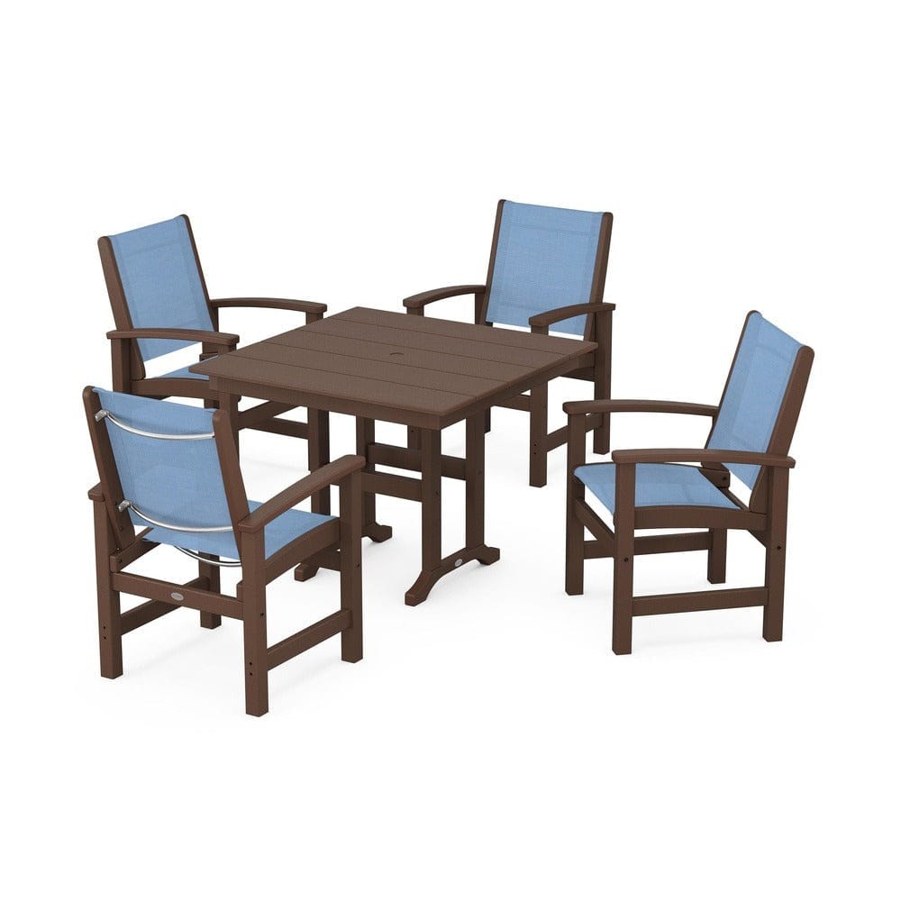 POLYWOOD® - Coastal 5-Piece Farmhouse Dining Set - PWS1141 Outdoor Furniture POLYWOOD®