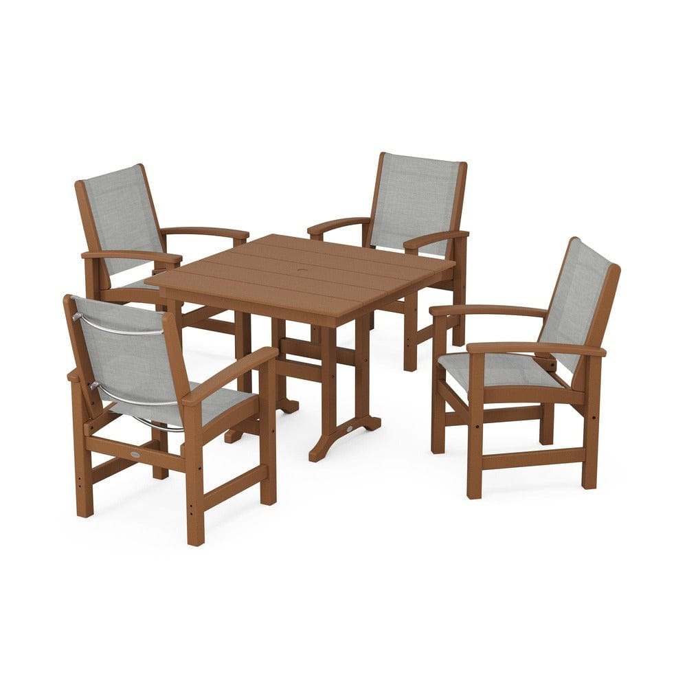 POLYWOOD® - Coastal 5-Piece Farmhouse Dining Set - PWS1141