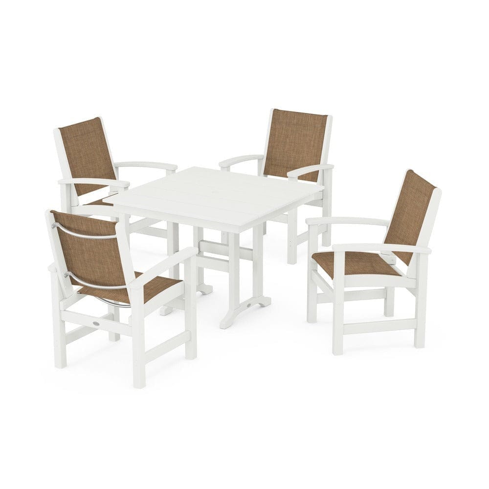 POLYWOOD® - Coastal 5-Piece Farmhouse Dining Set - PWS1141