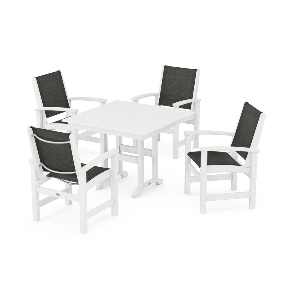 POLYWOOD® - Coastal 5-Piece Farmhouse Dining Set - PWS1141 Outdoor Furniture POLYWOOD®