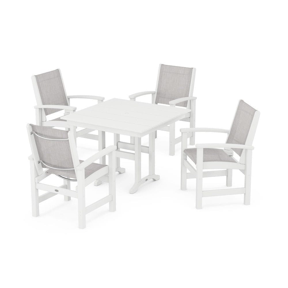 POLYWOOD® - Coastal 5-Piece Farmhouse Dining Set - PWS1141