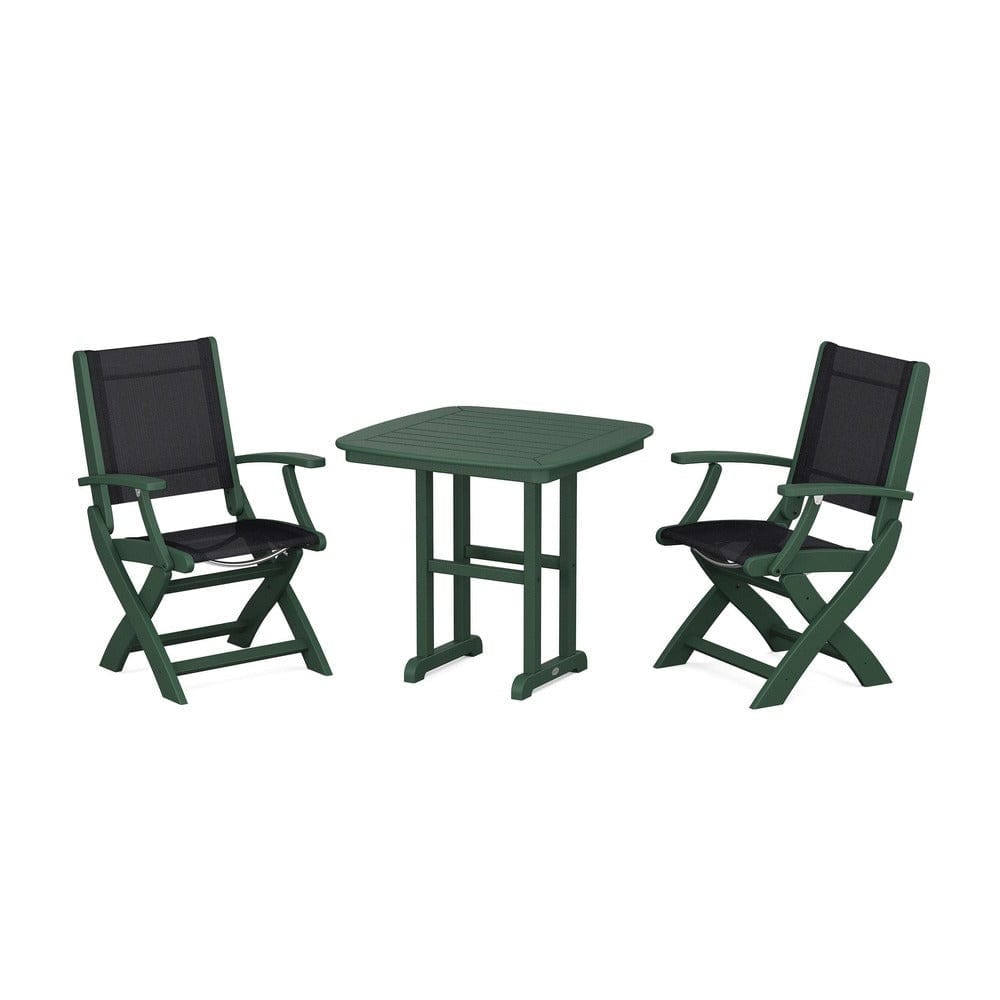 POLYWOOD® - Coastal Folding Chair 3-Piece Dining Set - PWS1206