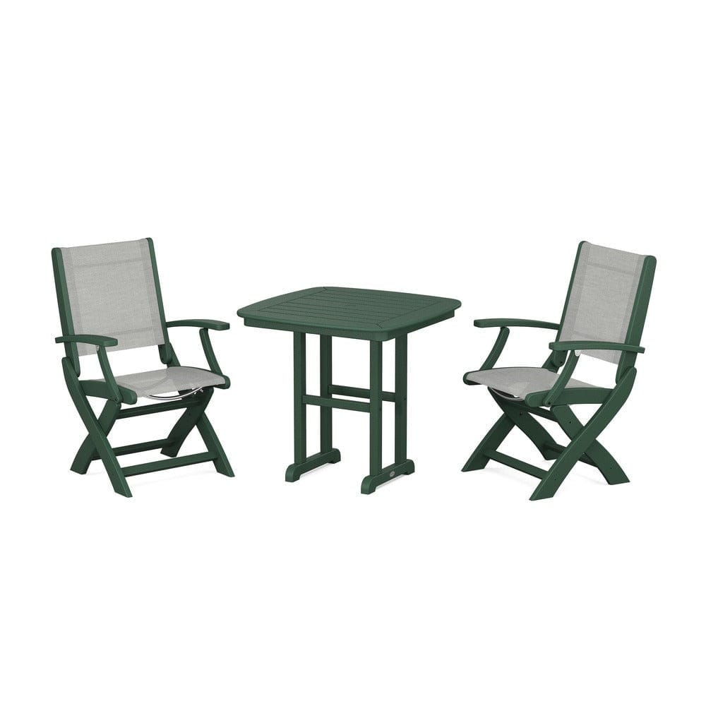 POLYWOOD® - Coastal Folding Chair 3-Piece Dining Set - PWS1206