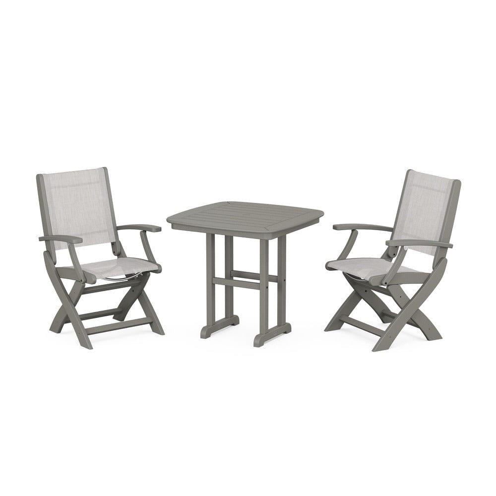 POLYWOOD® - Coastal Folding Chair 3-Piece Dining Set - PWS1206