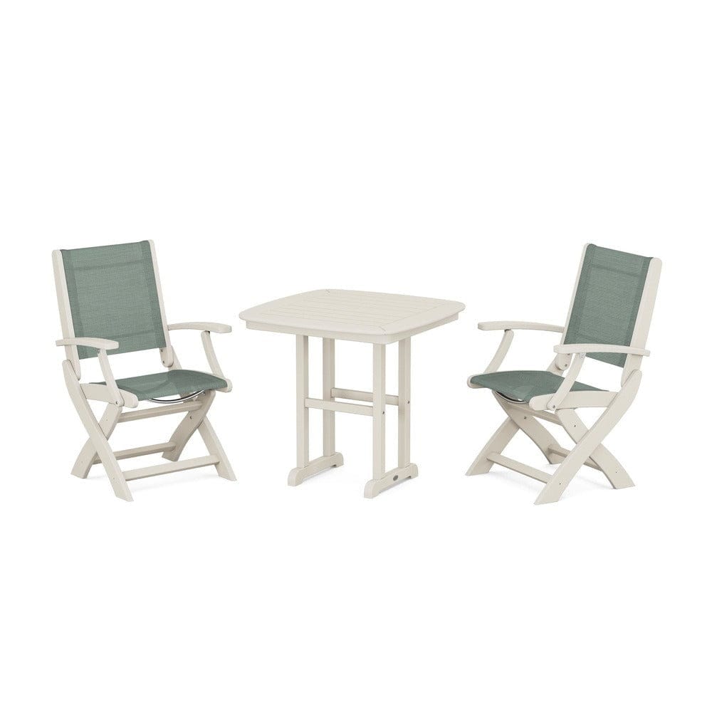 POLYWOOD® - Coastal Folding Chair 3-Piece Dining Set - PWS1206