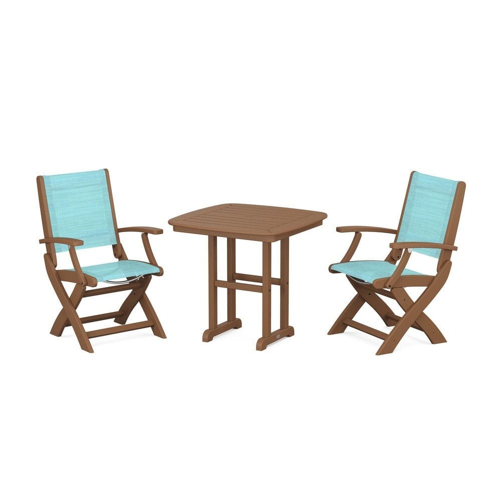 POLYWOOD® - Coastal Folding Chair 3-Piece Dining Set - PWS1206