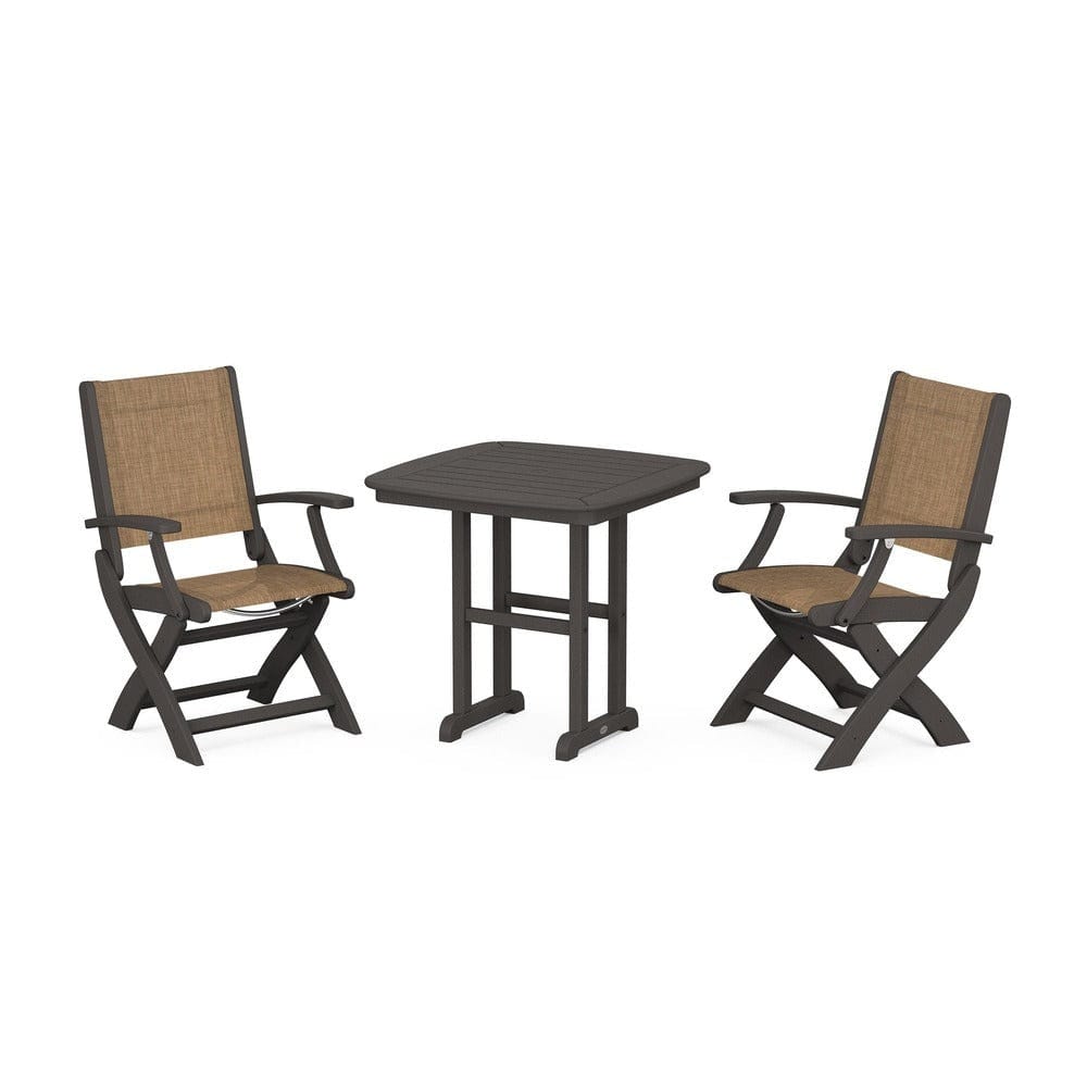 POLYWOOD® - Coastal Folding Chair 3-Piece Dining Set - PWS1206