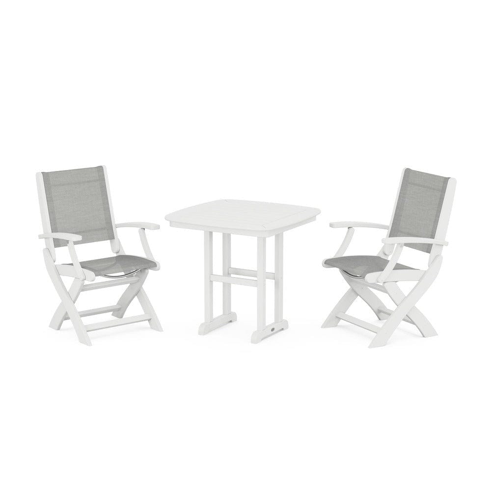POLYWOOD® - Coastal Folding Chair 3-Piece Dining Set - PWS1206