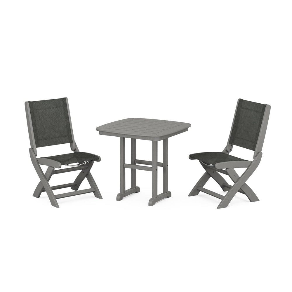 POLYWOOD® - Coastal Folding Side Chair 3-Piece Dining Set - PWS1207