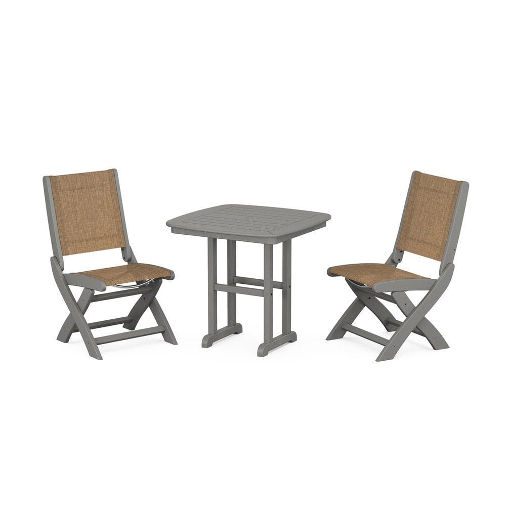 POLYWOOD® - Coastal Folding Side Chair 3-Piece Dining Set - PWS1207
