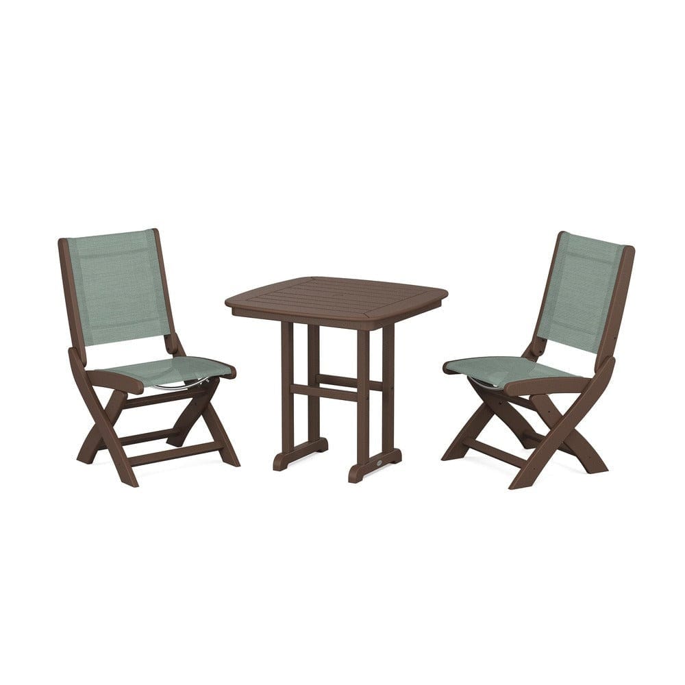 POLYWOOD® - Coastal Folding Side Chair 3-Piece Dining Set - PWS1207 Outdoor Furniture POLYWOOD®