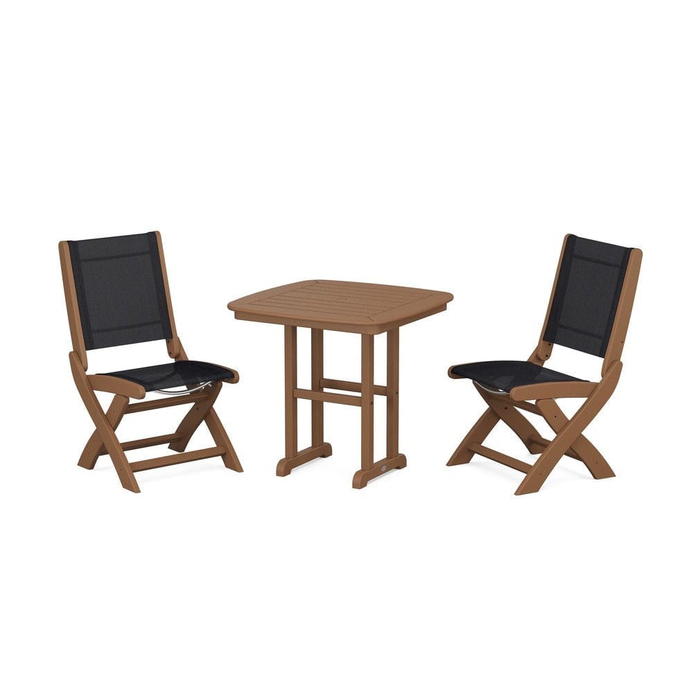 POLYWOOD® - Coastal Folding Side Chair 3-Piece Dining Set - PWS1207