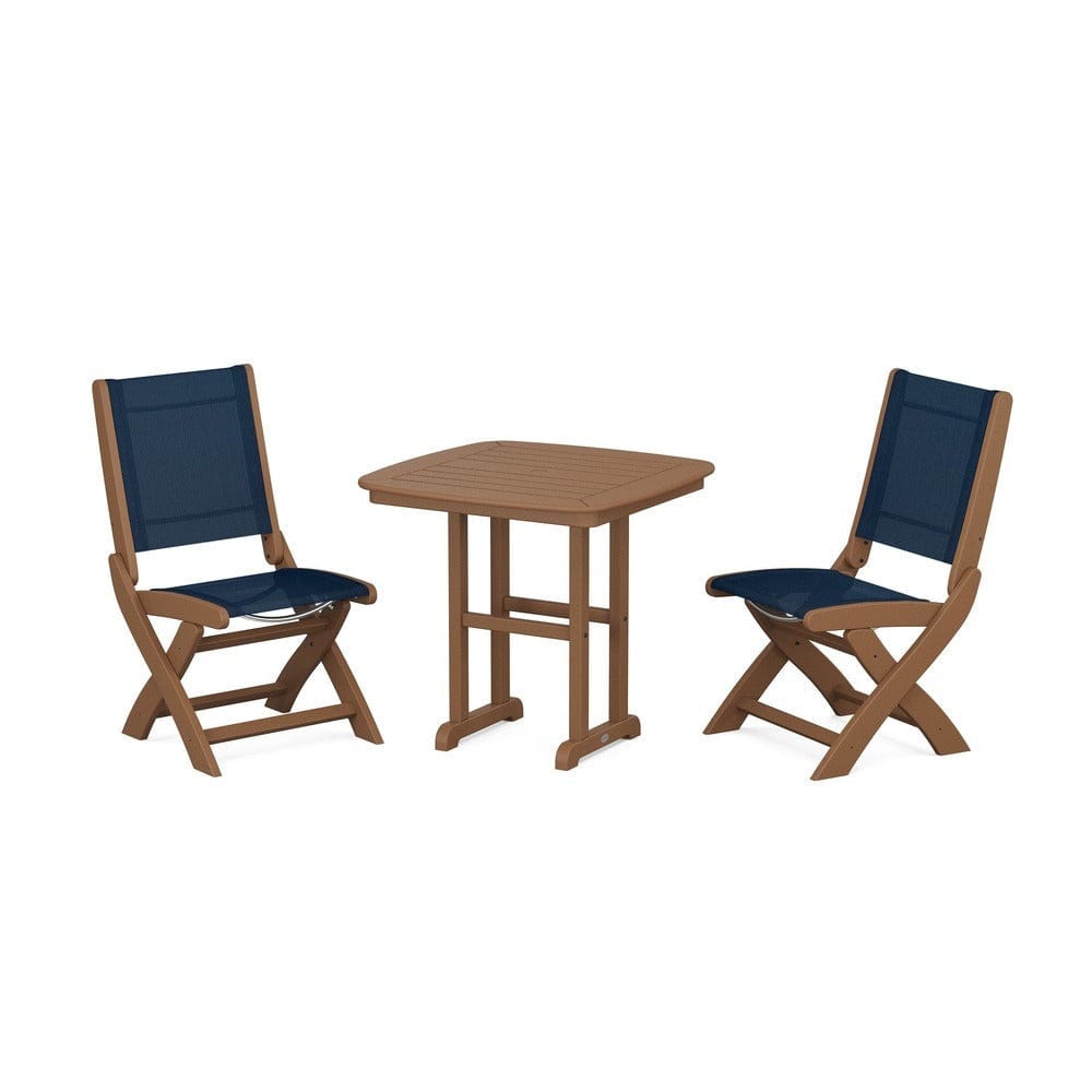 POLYWOOD® - Coastal Folding Side Chair 3-Piece Dining Set - PWS1207