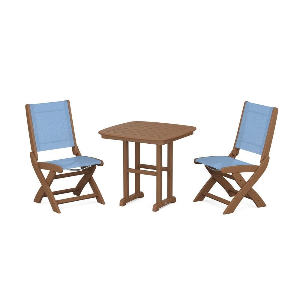 POLYWOOD® - Coastal Folding Side Chair 3-Piece Dining Set - PWS1207