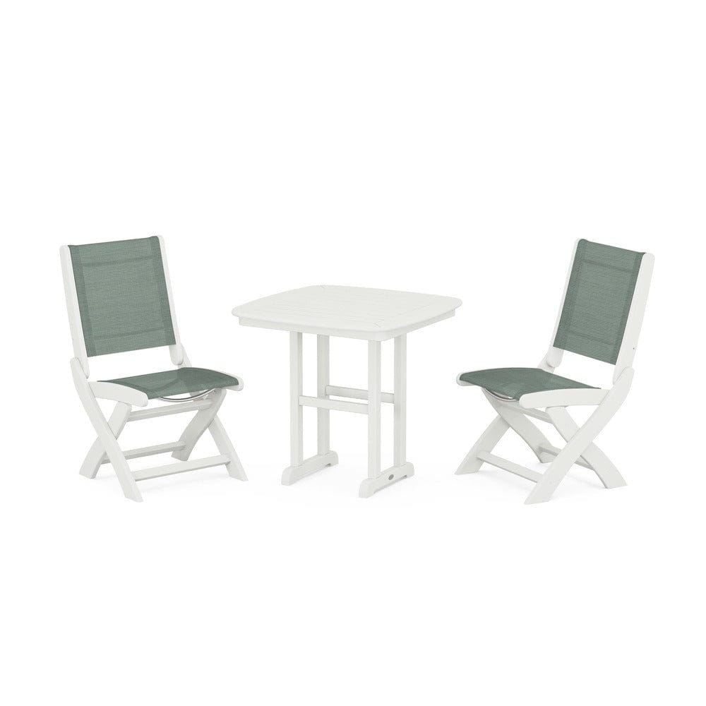 POLYWOOD® - Coastal Folding Side Chair 3-Piece Dining Set - PWS1207