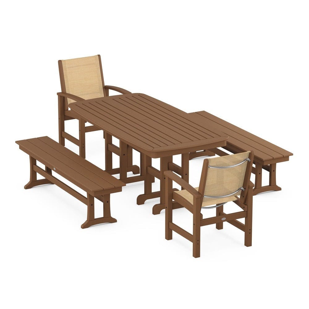 POLYWOOD® - Coastal 5-Piece Dining Set - PWS1263 Outdoor Furniture POLYWOOD®