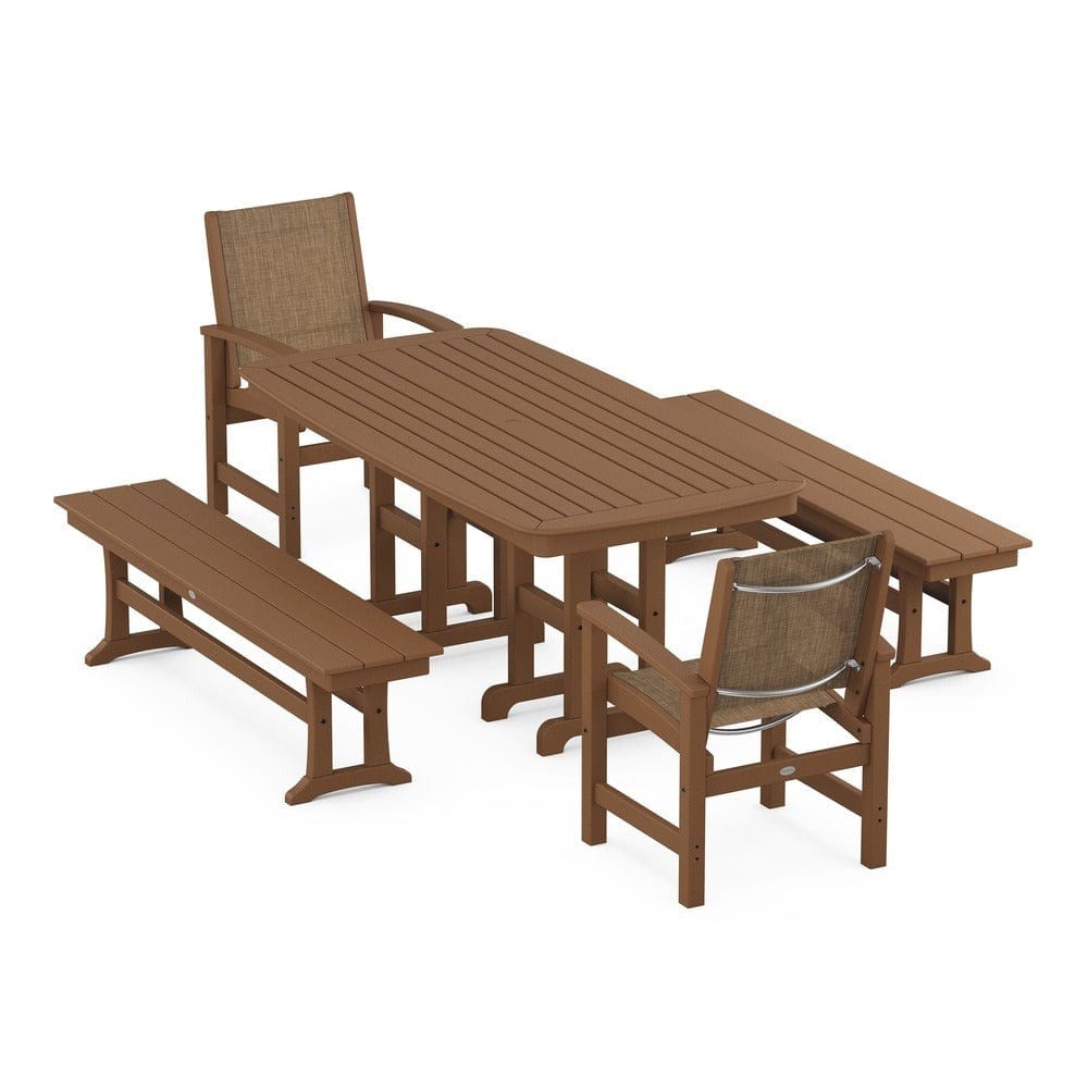 POLYWOOD® - Coastal 5-Piece Dining Set - PWS1263 Outdoor Furniture POLYWOOD®
