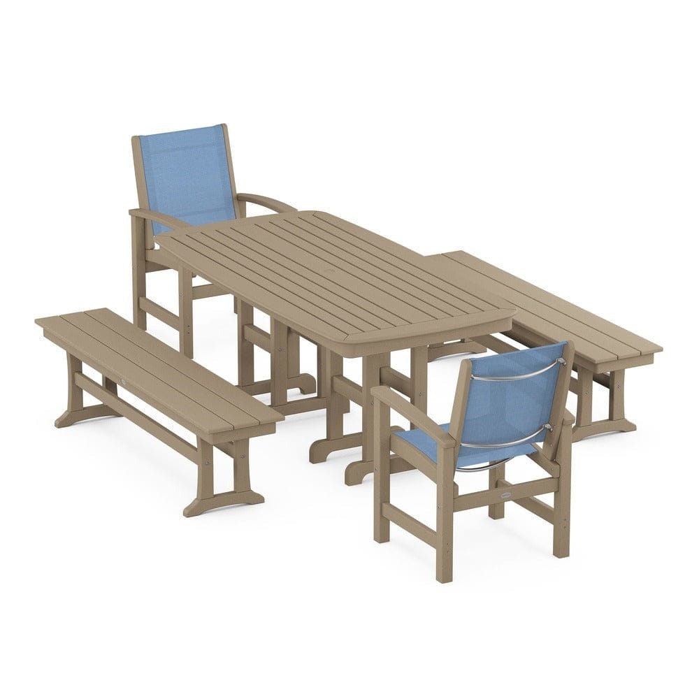POLYWOOD® - Coastal 5-Piece Dining Set - PWS1263 Outdoor Furniture POLYWOOD®