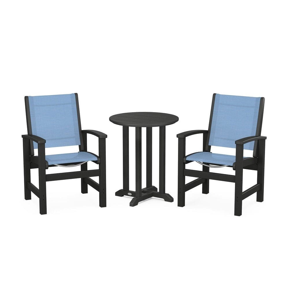 POLYWOOD® - Coastal 3-Piece Round Bistro Dining Set - PWS1294