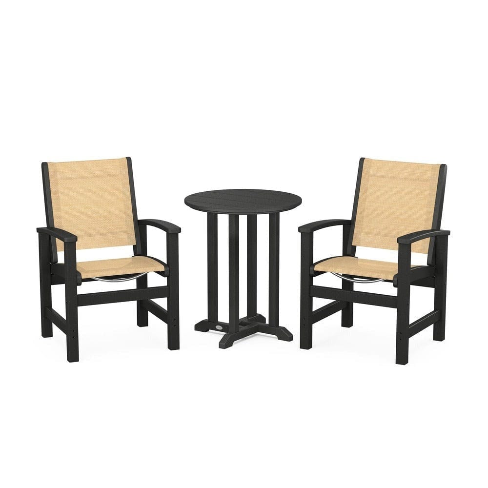 POLYWOOD® - Coastal 3-Piece Round Bistro Dining Set - PWS1294