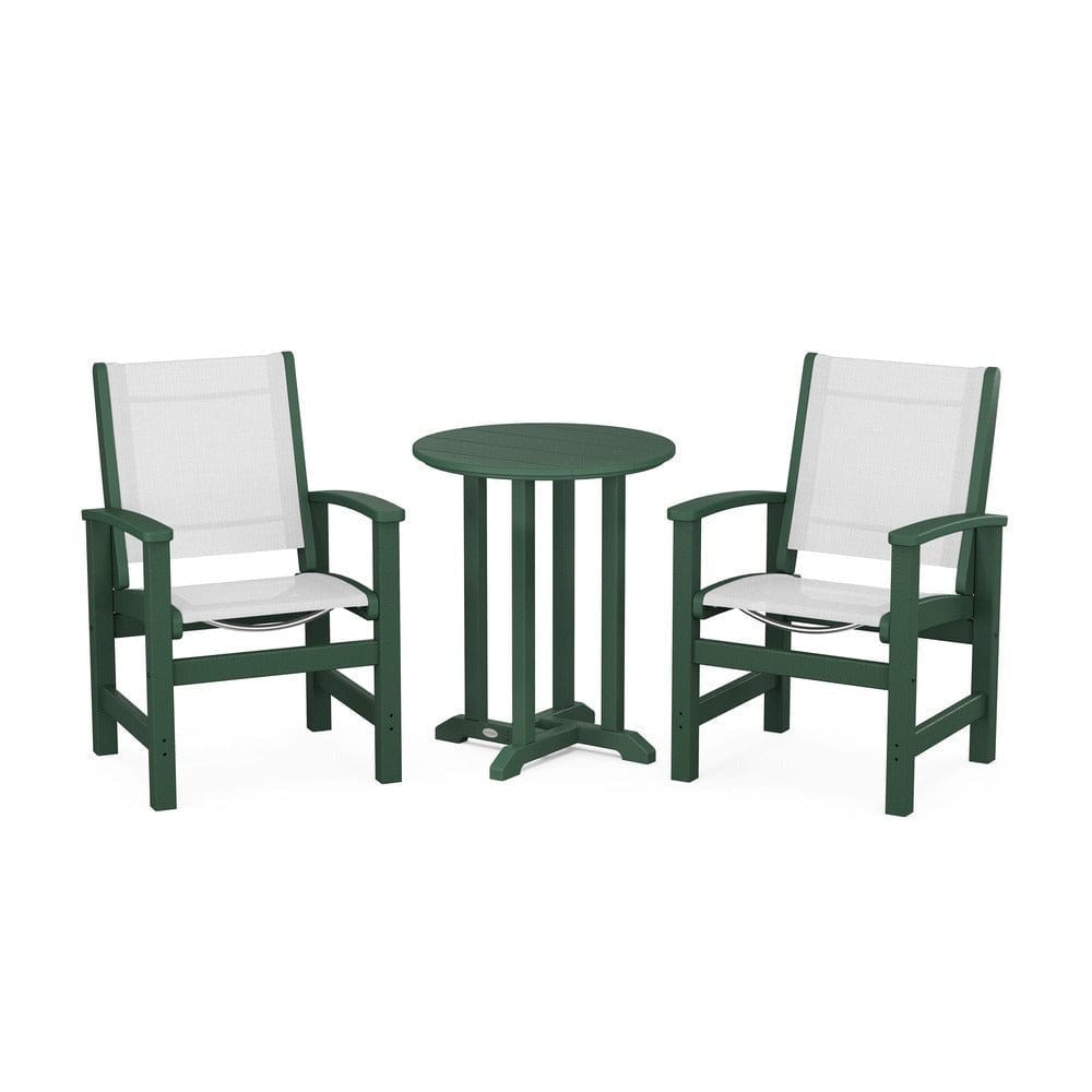 POLYWOOD® - Coastal 3-Piece Round Bistro Dining Set - PWS1294