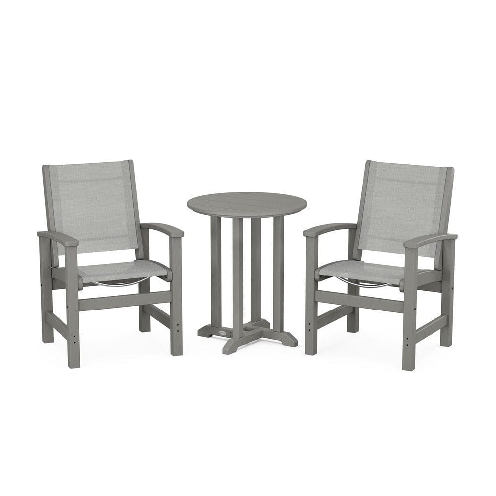 POLYWOOD® - Coastal 3-Piece Round Bistro Dining Set - PWS1294 Outdoor Furniture POLYWOOD®