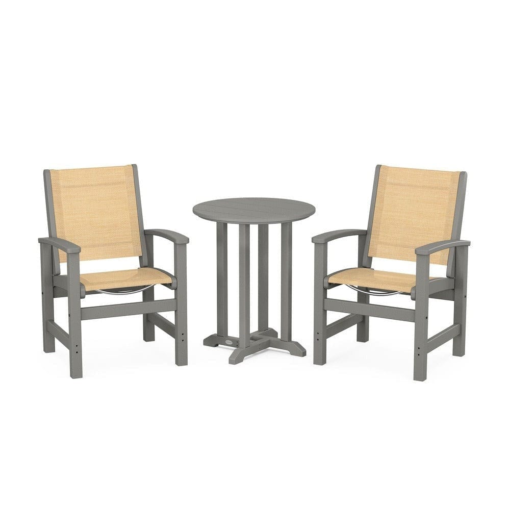 POLYWOOD® - Coastal 3-Piece Round Bistro Dining Set - PWS1294