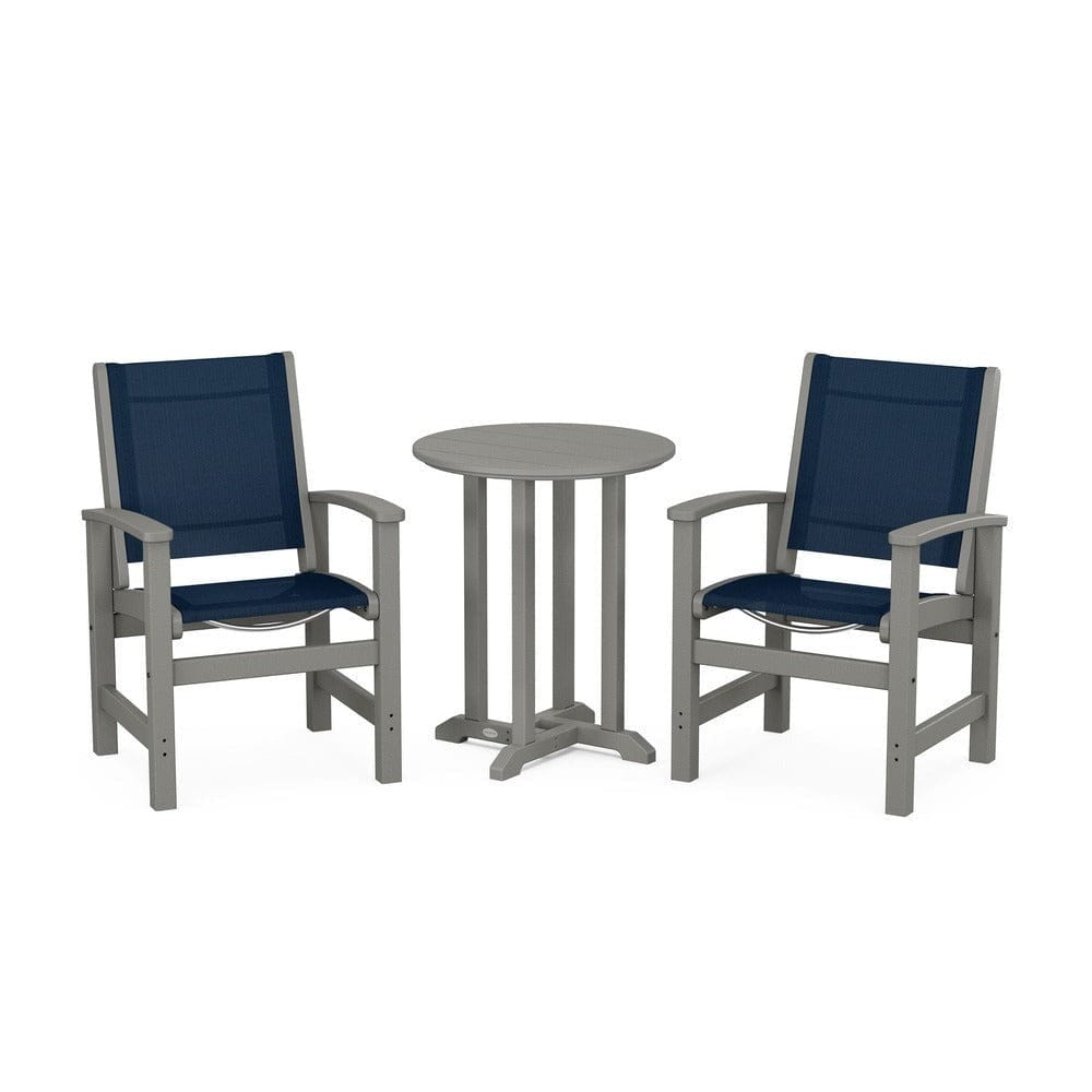POLYWOOD® - Coastal 3-Piece Round Bistro Dining Set - PWS1294
