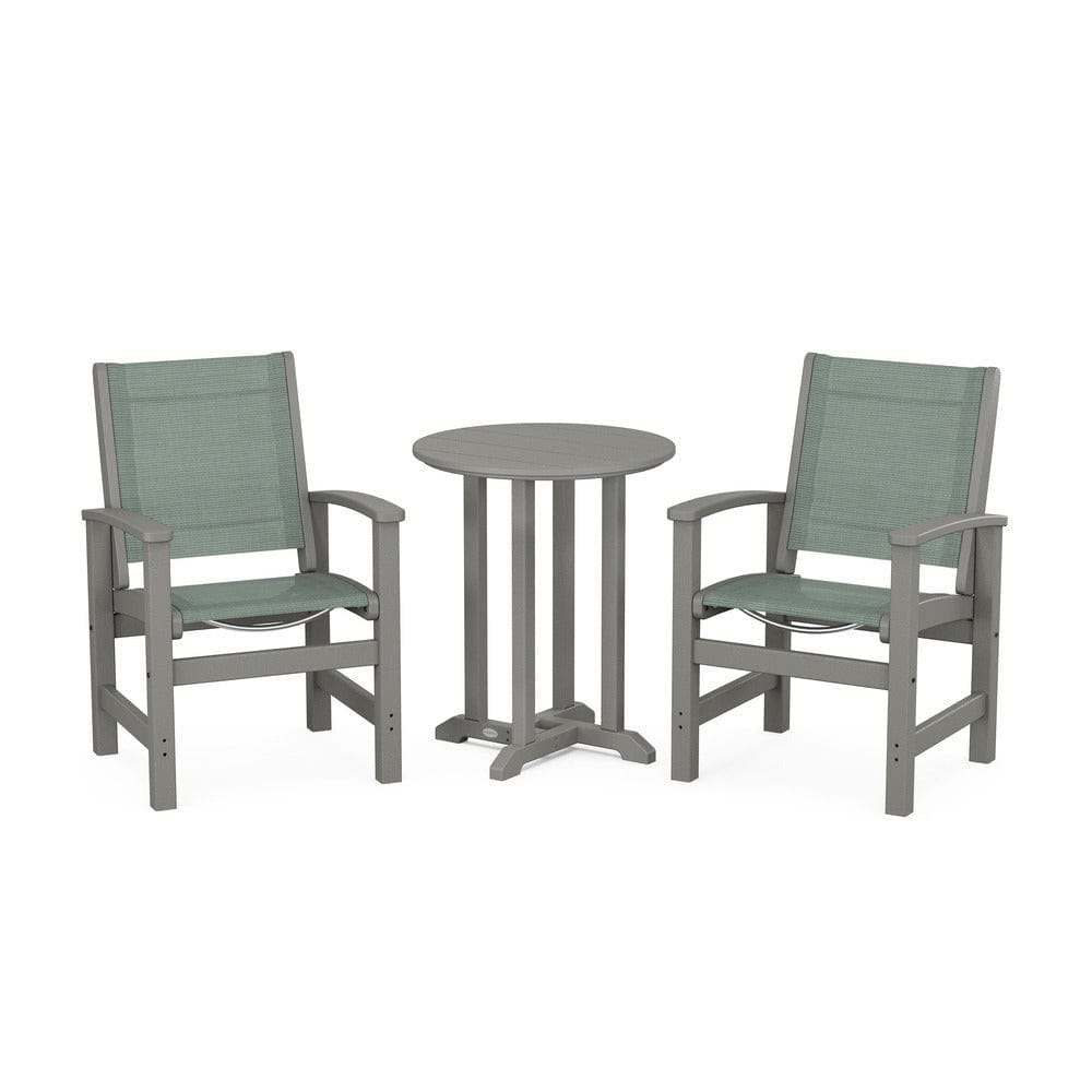 POLYWOOD® - Coastal 3-Piece Round Bistro Dining Set - PWS1294