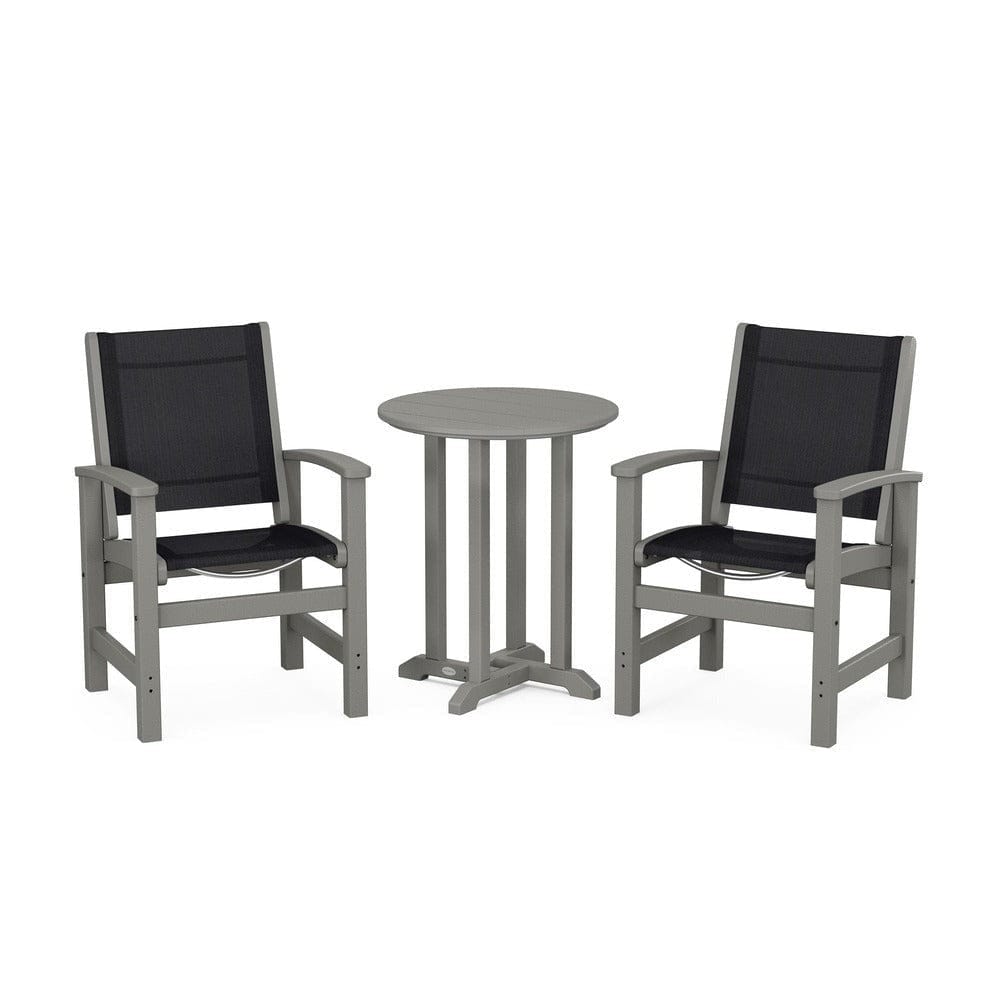 POLYWOOD® - Coastal 3-Piece Round Bistro Dining Set - PWS1294