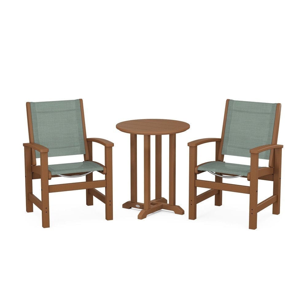 POLYWOOD® - Coastal 3-Piece Round Bistro Dining Set - PWS1294 Outdoor Furniture POLYWOOD®