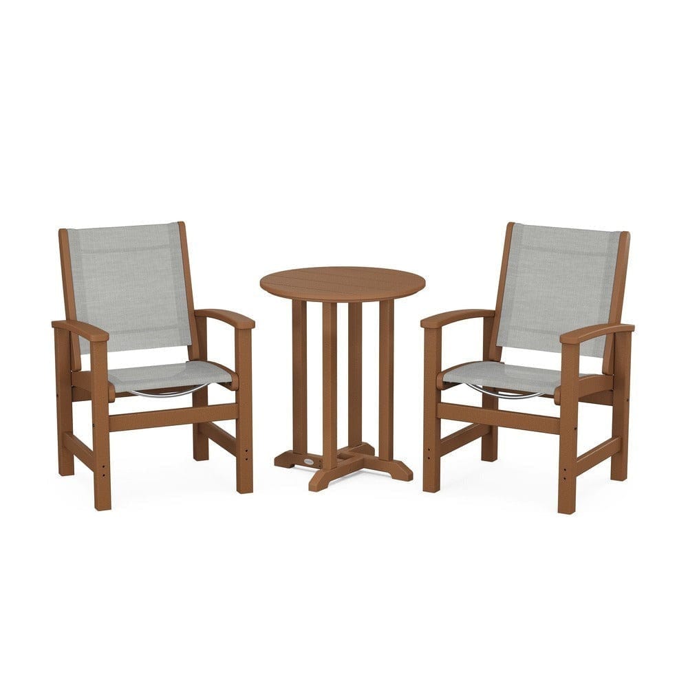 POLYWOOD® - Coastal 3-Piece Round Bistro Dining Set - PWS1294
