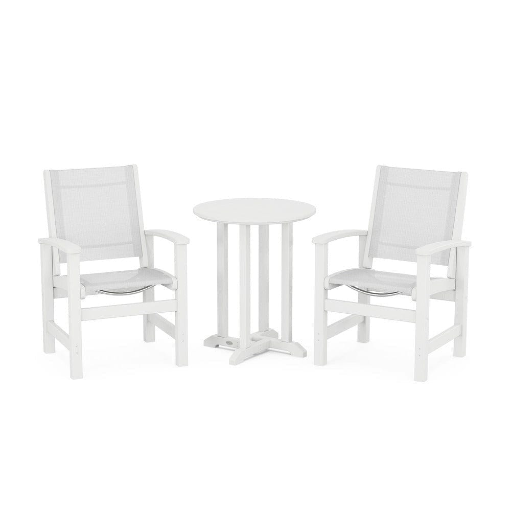 POLYWOOD® - Coastal 3-Piece Round Bistro Dining Set - PWS1294