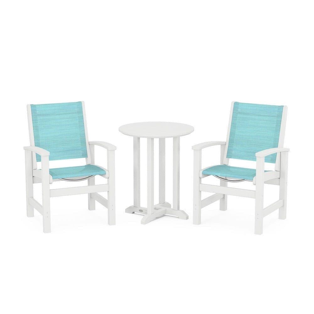 POLYWOOD® - Coastal 3-Piece Round Bistro Dining Set - PWS1294