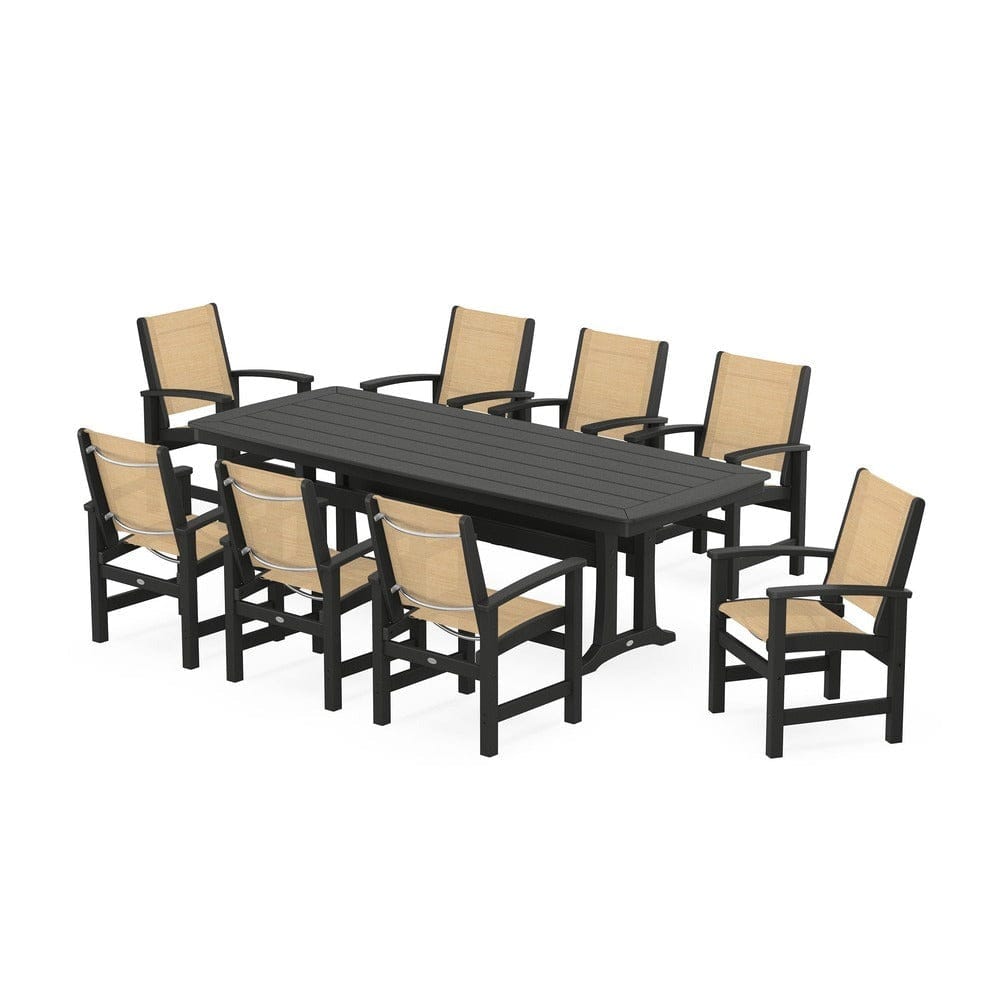 POLYWOOD® - Coastal 9-Piece Dining Set with Trestle Legs - PWS1502