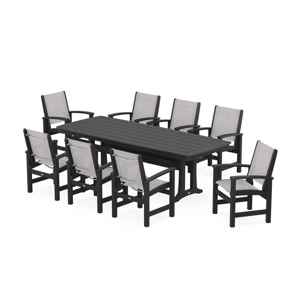 POLYWOOD® - Coastal 9-Piece Dining Set with Trestle Legs - PWS1502