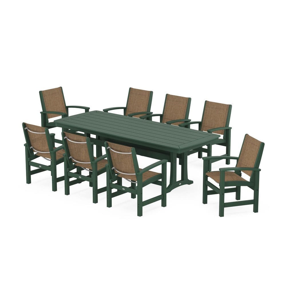 POLYWOOD® - Coastal 9-Piece Dining Set with Trestle Legs - PWS1502