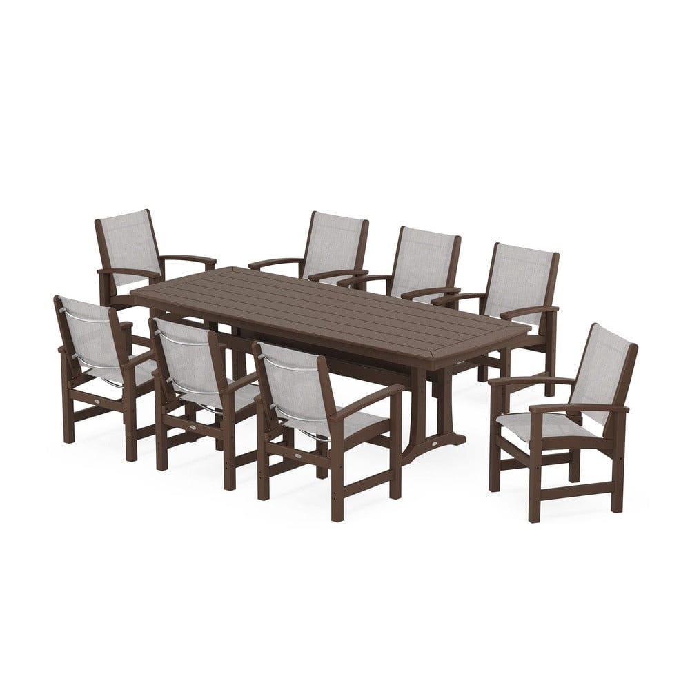POLYWOOD® - Coastal 9-Piece Dining Set with Trestle Legs - PWS1502